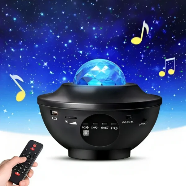Galaxy Star Projector Lamp with LED Universe Effect & Dual Speakers - Image 2
