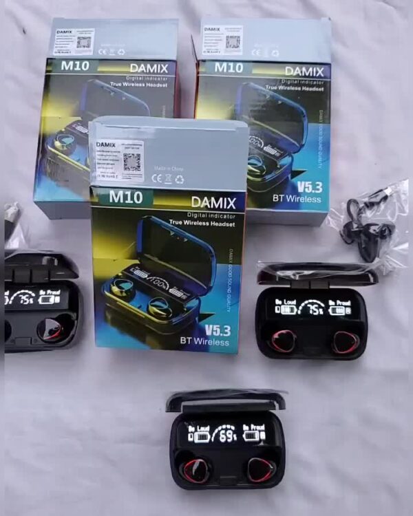 M10 Damix V 5.3 Bluetooth Wireless Earbuds