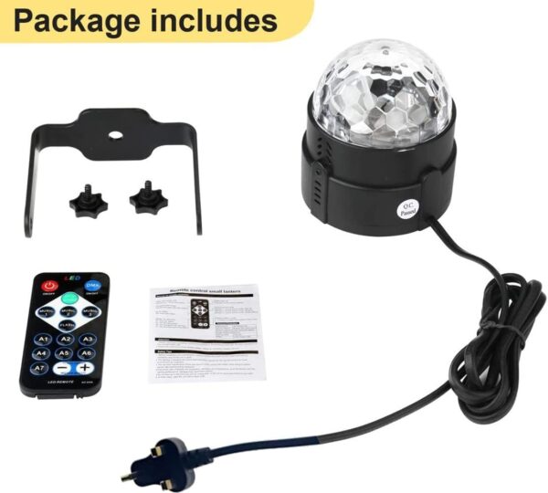 LED Disco Party Lights Crystal Magic Ball 3W RGB - Image 3