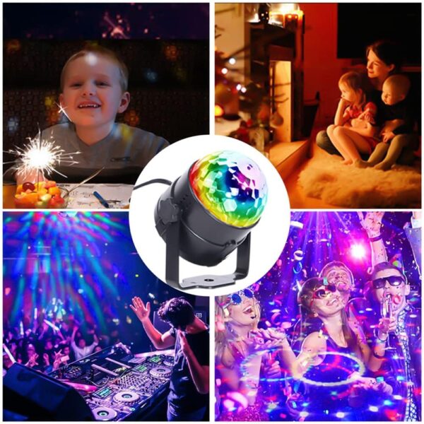 LED Disco Party Lights Crystal Magic Ball 3W RGB - Image 5