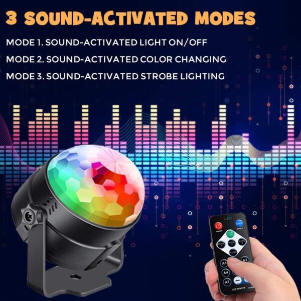 LED Disco Party Lights Crystal Magic Ball 3W RGB - Image 7