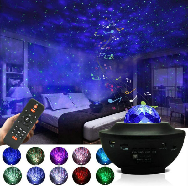 Galaxy Star Projector Lamp with LED Universe Effect & Dual Speakers - Image 4