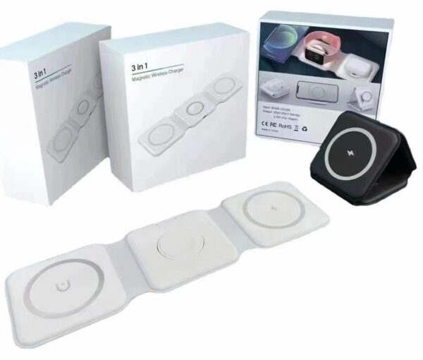 3 in 1 Magnetic Wireless charger Foldable 15W Original Charging Station - Image 5