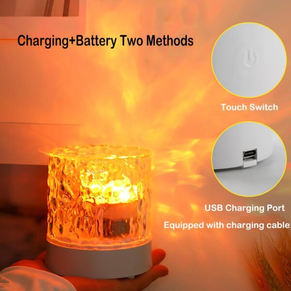 Water Ripple Night USB Lamp | 16-Color Rotating Night Light - Image 8