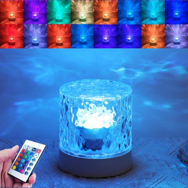 Water Ripple Night USB Lamp | 16-Color Rotating Night Light - Image 6