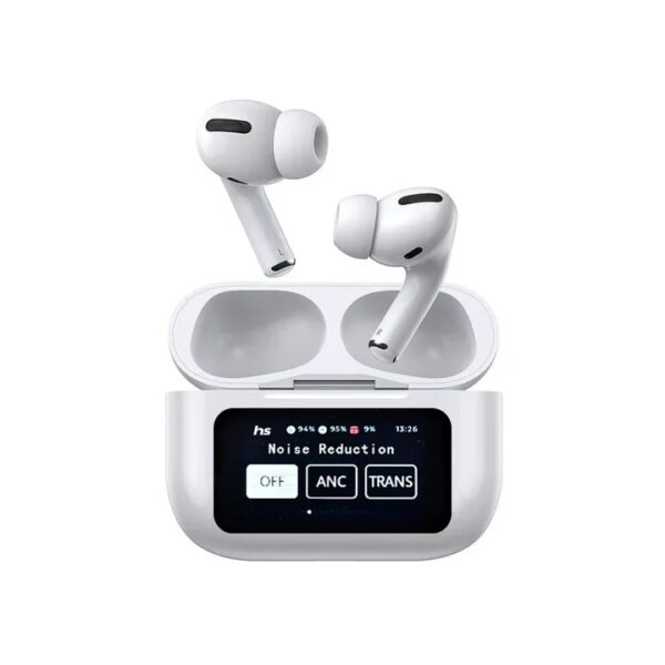 White A9 Pro ANC AirPods with Screen | Bluetooth 5.4 - Image 3
