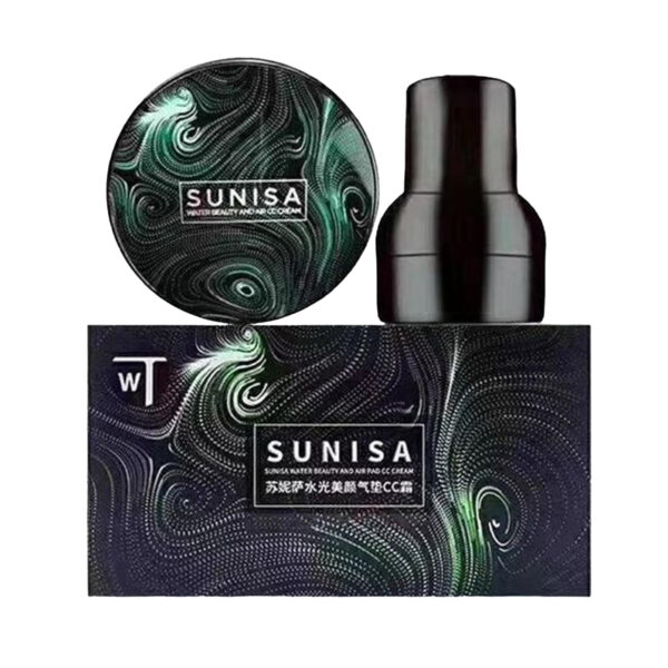 SUNISA foundation Base Original 3 In 1 | Air Cushion CC & Bb Cream | Waterproof Foundation | Moisturizing Liquid Foundation with Sponge - Image 2