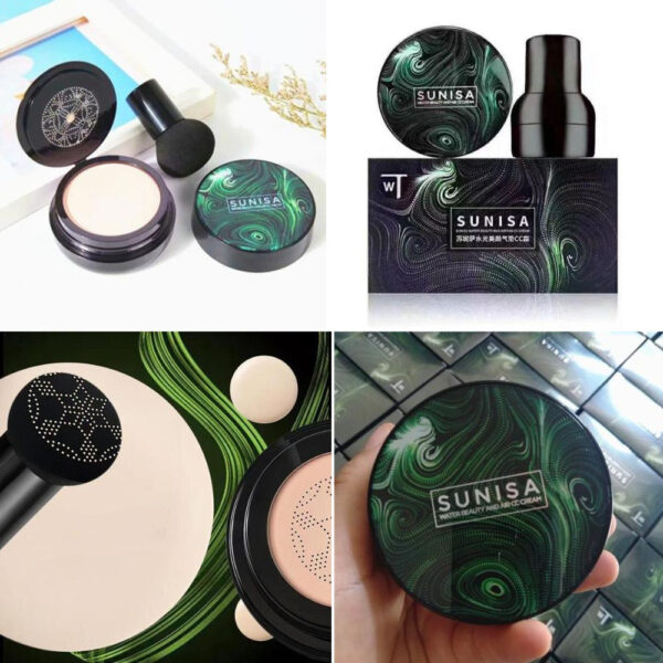 SUNISA foundation Base Original 3 In 1 | Air Cushion CC & Bb Cream | Waterproof Foundation | Moisturizing Liquid Foundation with Sponge - Image 4