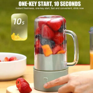 6 Blades Crusher Juicer Multicolor 2 In 1 Mini Portable USB Rechargeable High Quality