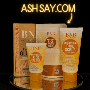 BNB Rice Extract Facial Kit | Bright & Glowing Skin | Rice Face Wash & Scrub