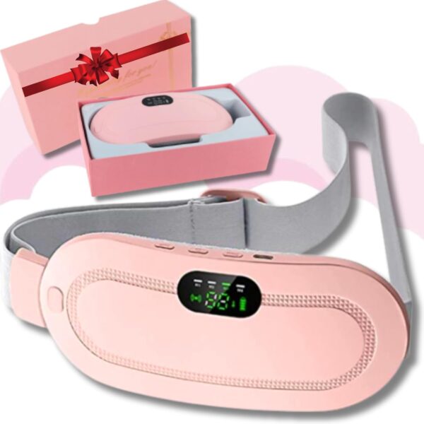 Digital Period Heating Pad & Vibrating Belt | 3 Heat Levels, 4 Massage Modes – Fast Relief for Menstrual Cramps - Image 2