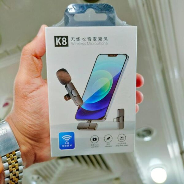 K8 Type-C Wireless Lavalier Microphone | Portable Noise-Cancelling Mic for Android, Vlogging, Live Streaming & More - Image 2