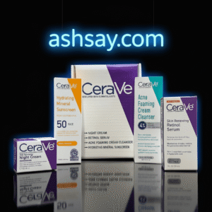 CeraVe 4-in-1 Night Cream Skincare Kit | Cleanser, Serum, Sunblock & Cream | Complete Skin Care Solution