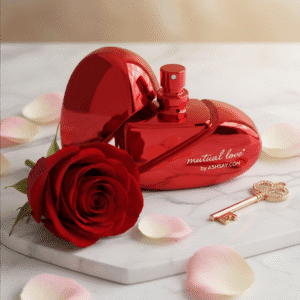 Mutual Love Perfume Pour Femme 50ml – Romantic Long-Lasting Red Heart-Shape Perfume for Women