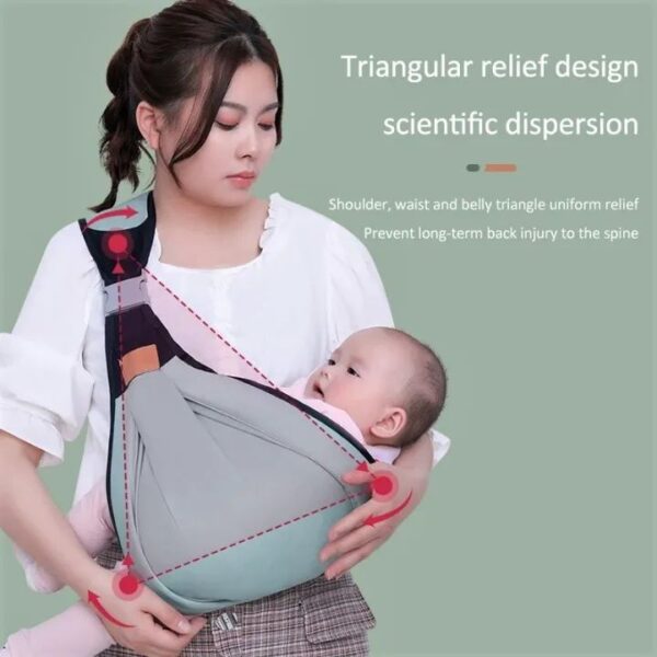 adjustable newborn baby carrier sling wrap breathable backpack shoulder strap for baby feeding
