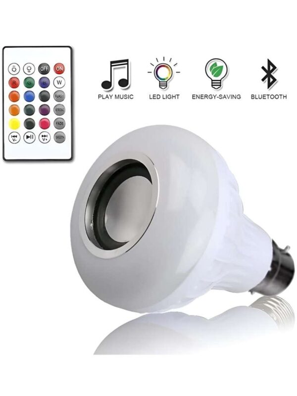 LED RGB Bulb with Integrated Bluetooth Speaker & Remote