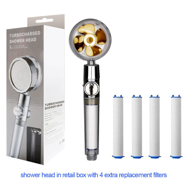 Turbo Propeller Water Saving Shower Head