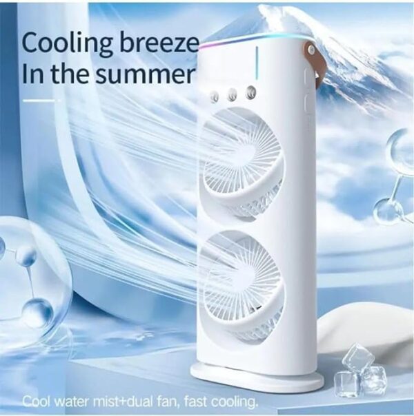 Mini Double Head Mist Fan