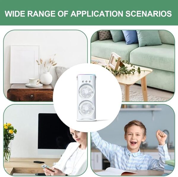 Mini Double Head Mist Fan