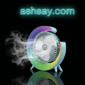 Colorful Running Horse Lamp Standing Fan | USB Charging Portable Small Fan with LED Light – ashsay.com