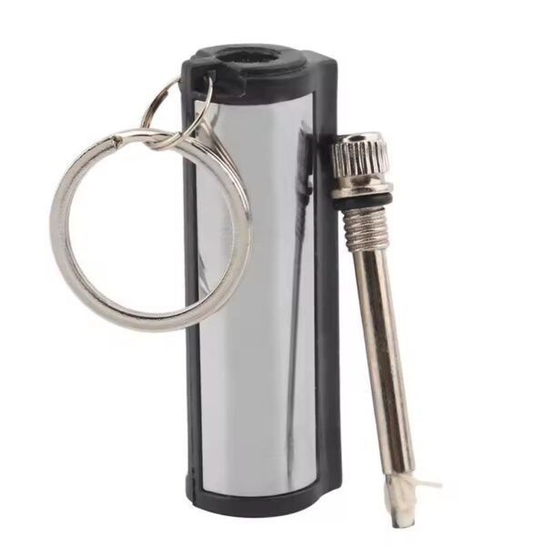Portable Metal Waterproof Permanent Lighter Keychain Cotton Core Fire-Free Kerosene Gasoline Outdoor Camping Survival Tool