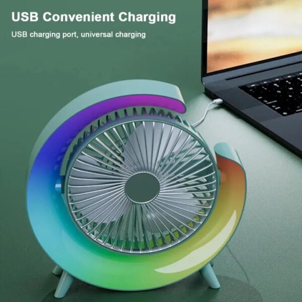 Running Horse Lamp Standing Fan