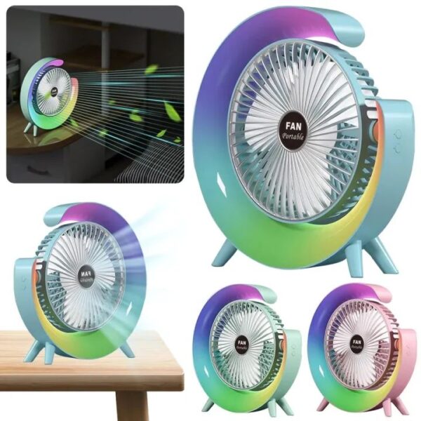 Running Horse Lamp Standing Fan