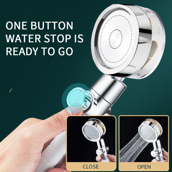 Turbo Propeller Water Saving Shower Head