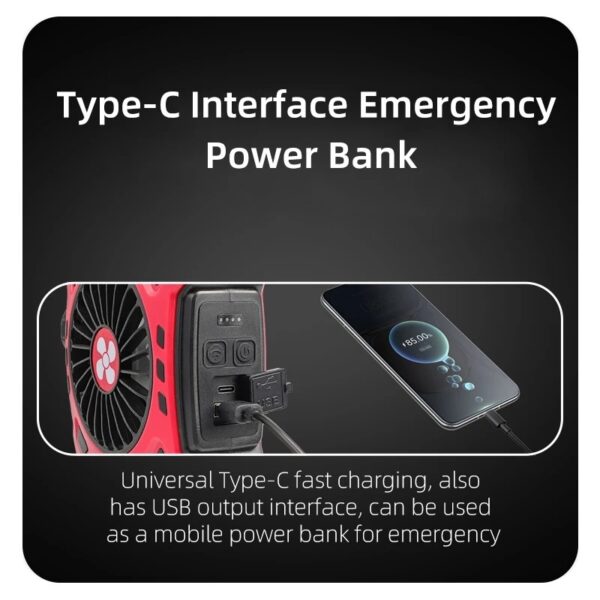 Multipurpose Rechargeable Desk & Camping Fan