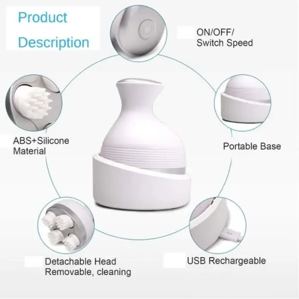Electric Meridian Massage Device with 4 Moveable Clusters
