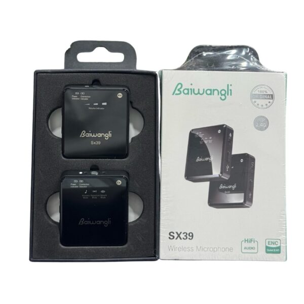 BAIWANGLI SX39 Type-C Wireless Lavalier Microphone | 1 Transmitter & 1 Receiver | Noise Reduction, Plug & Play, Real-Time Sync Audio for Android, YouTube, Vlogging, TikTok
