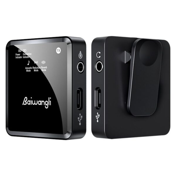 BAIWANGLI SX39 Type-C Wireless Lavalier Microphone | 1 Transmitter & 1 Receiver | Noise Reduction, Plug & Play, Real-Time Sync Audio for Android, YouTube, Vlogging, TikTok