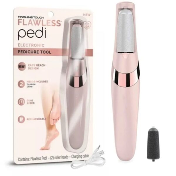 Original Flawless Pedicure & Callus Remover Tool – Rechargeable Electric Foot File & Foot Care Kit for Dead Skin, Cracked Heels, and Smooth Feet