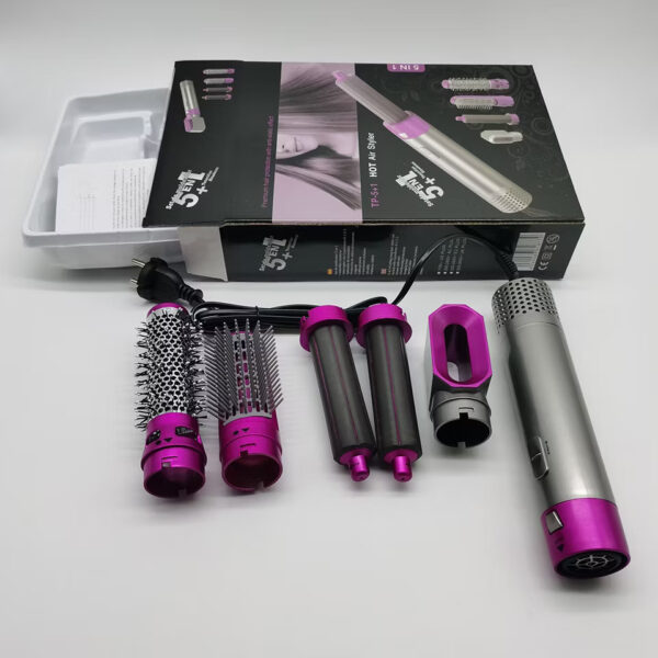 5 in 1 Hot Air Styler | Hair Dryer Curler Volumizer & Straightener | One-Step Styling Tool