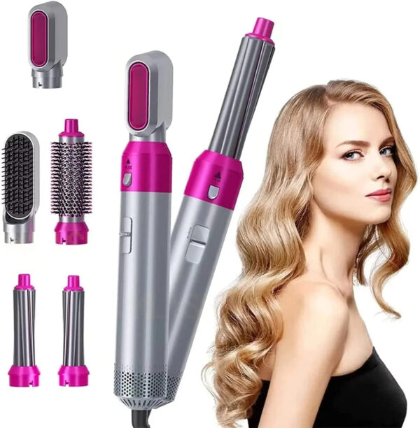 5 in 1 Hot Air Styler | Hair Dryer Curler Volumizer & Straightener | One-Step Styling Tool