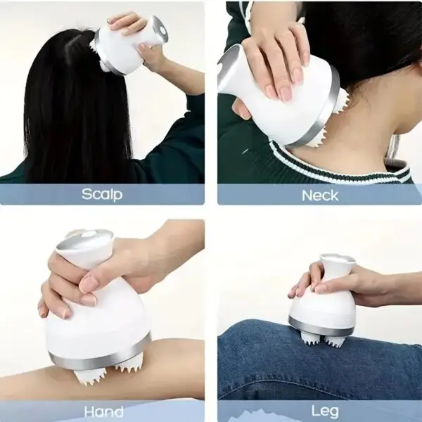Electric Meridian Massage Device with 4 Moveable Clusters