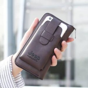 Unisex Leather Wallet | Slim Zipper Wallet for Men & Women | Stylish, Easy-to-Carry Plain Purse