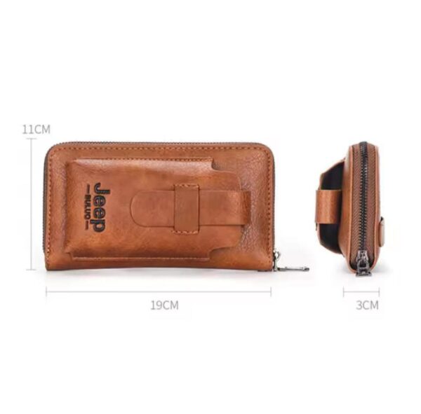 Unisex Leather Wallet | Slim Zipper Wallet for Men & Women | Stylish, Easy-to-Carry Plain Purse