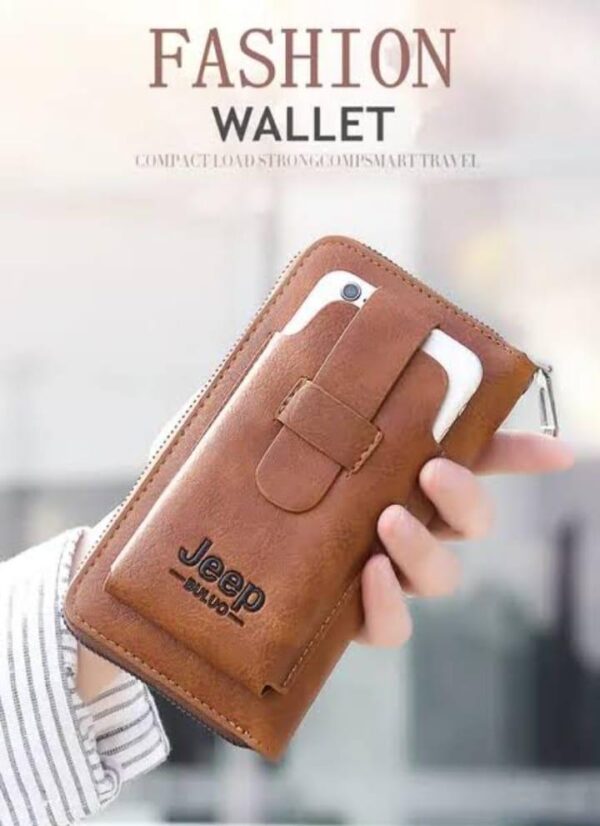 Unisex Leather Wallet | Slim Zipper Wallet for Men & Women | Stylish, Easy-to-Carry Plain Purse