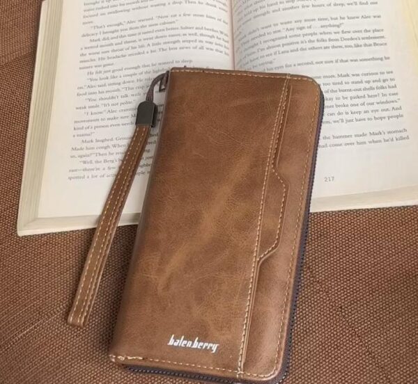 Unisex PU Leather Long Wallet | Stylish Slim Zipper Clutch Purse for Men & Women
