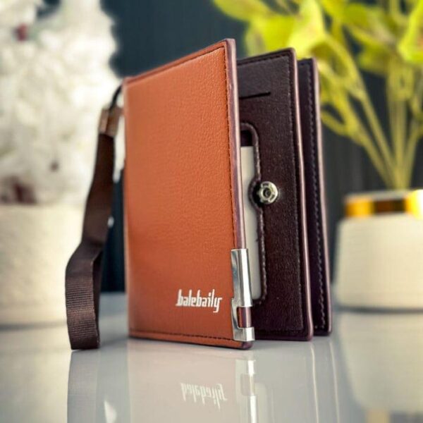 Balebaily PU Leather Wallet for Men – Fashionable & Durable Money Clip Wallet with Zipper