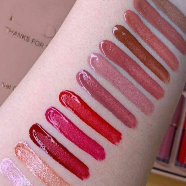 Mocallure 12PCS Matte Lip Gloss Set | High-Pigment Multicolor Liquid Lipsticks with Glossy Finish