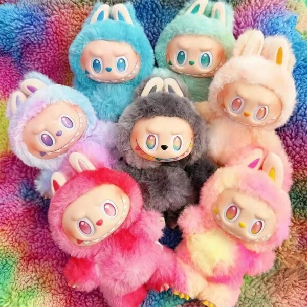 Labubu Plush Doll & Keychain – Multicolor Soft Toy for Kids & Collectors | Cute Portable Stuffed Animal Gift