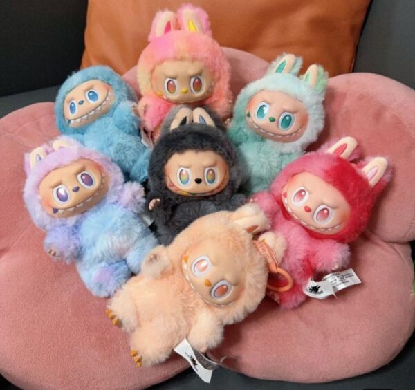 Labubu Plush Doll & Keychain – Multicolor Soft Toy for Kids & Collectors | Cute Portable Stuffed Animal Gift