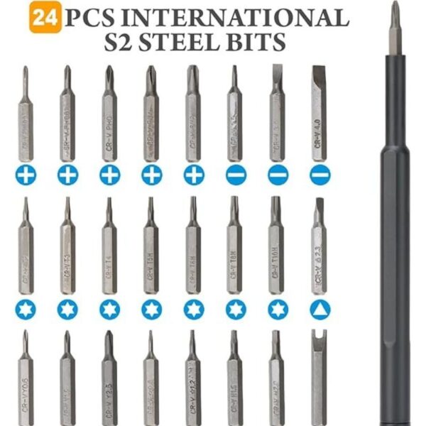 24-in-1 Professional Magnetic Screwdriver Set – Precision Repair Tool Kit for Electronics, Phones, Laptops, Tablets & Gadgets