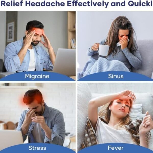 Headache Relief Cap – Reusable Hot & Cold Gel Therapy Hat for Migraine, Tension Headaches, Sinus Pressure & Puffy Eyes – One Size Fits All – Random Color