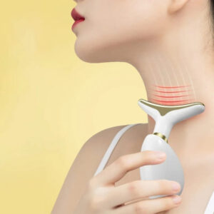 3-in-1 Rechargeable Face & Neck Massager | Red Light Therapy + Microcurrent | Skin Lifting, Anti-Aging & Wrinkle Care | Random Color