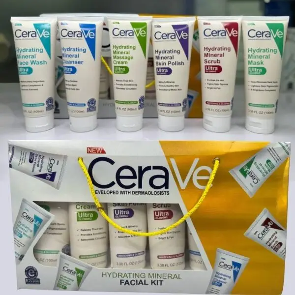 Pack of 6 – CeraVe Hydrating Mineral Facial Kit in Pakistan | Deep Moisture, Skin Barrier Repair & Best Dermatologist-Recommended Skincare