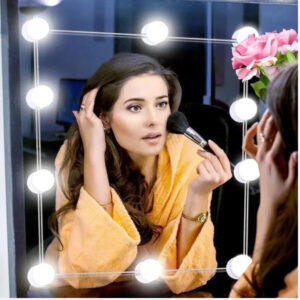 Vanity Mirror LED Light Strip (10 Bulbs) | 3 Color Modes Dimmable Makeup Fill Light | USB Powered  Wall Mount