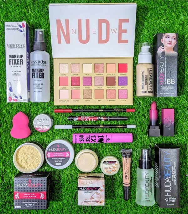 Complete Cosmetics Kit with 14 Pcs Essentials - Makeup